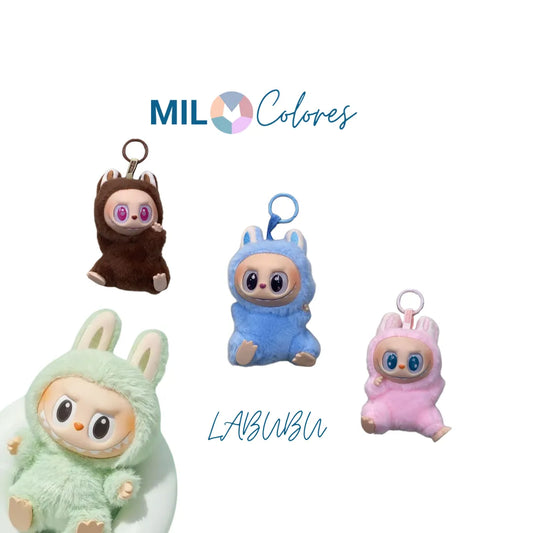 Llavero labubu peludo