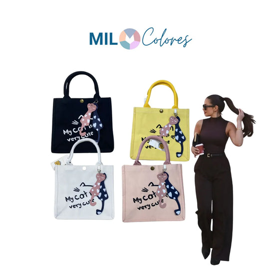 Cartera De Mano Mujer Gatos